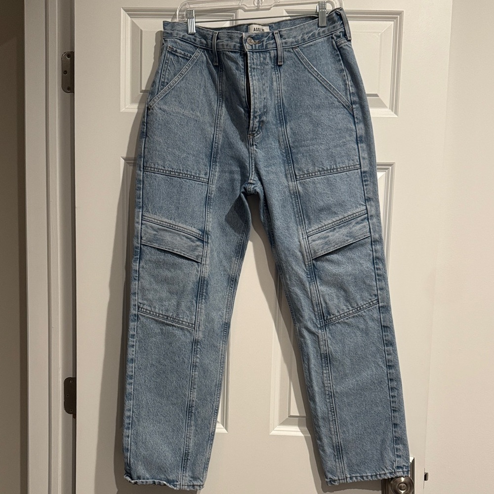 Agolde Light Blue Straight Leg Jeans